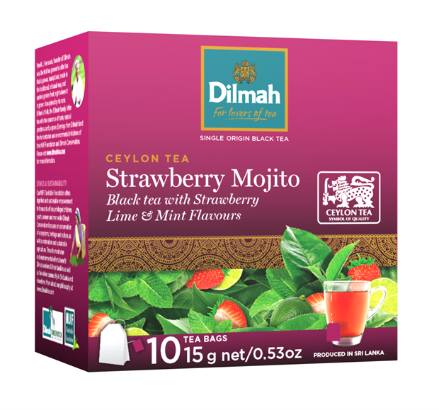 Чай Dilmah Mojito черный Клубничный мохито, 10 пак. - фото 4783