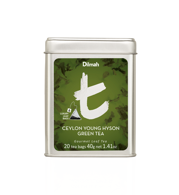 Чай Dilmah t-Series зеленый Young Hyson, 20 шёлк. пирамидок - фото 4852