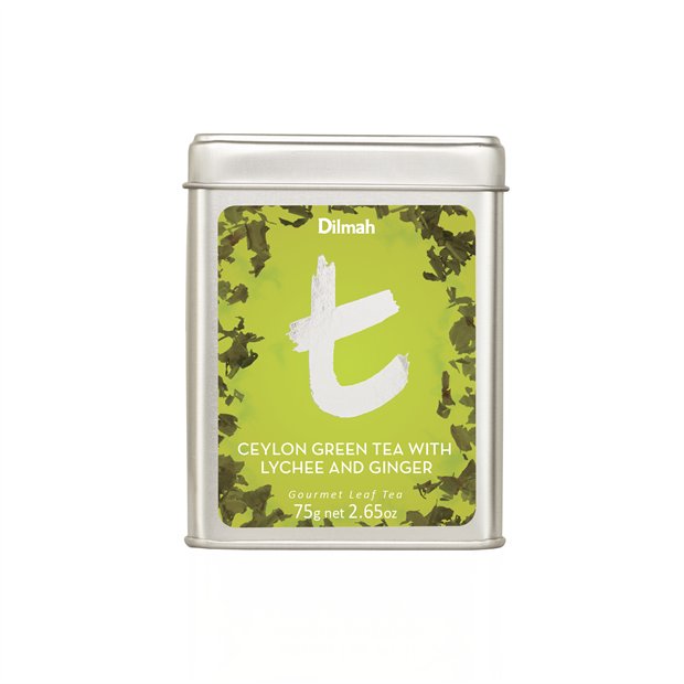 Чай Dilmah t-Series зеленый Имбирь и личи,  75 г - фото 4866