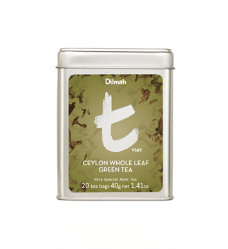 Чай Dilmah t-Series зеленый крупнолистовой,  20 шёлк. Пирамидок
