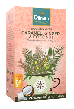 Чай Dilmah Natural infusions Ройбуш Карамель, имбирь и кокос,  20 пак.