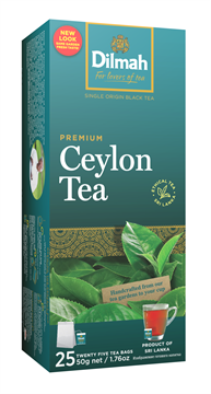 Чай Dilmah Premium Ceylon черный, в пакетиках, 25 пак.