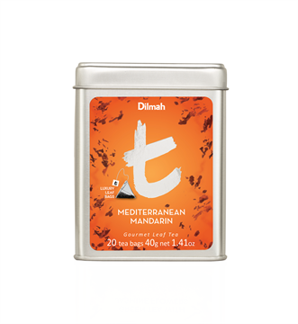 Чай Dilmah t-Series черный Средиземно-морский мандарин, 20 шёлк. пирамидок