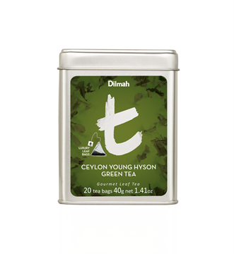 Чай Dilmah t-Series зеленый Young Hyson, 20 шёлк. пирамидок